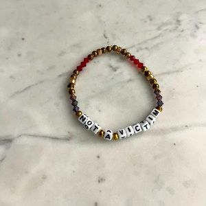 Beautiful Handmade Word Bracelet NOT A VICTIM‎ *wear solo or stack with more!!*